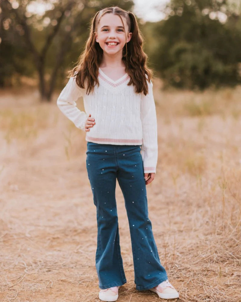Makenna Rhinestone Flair Pants