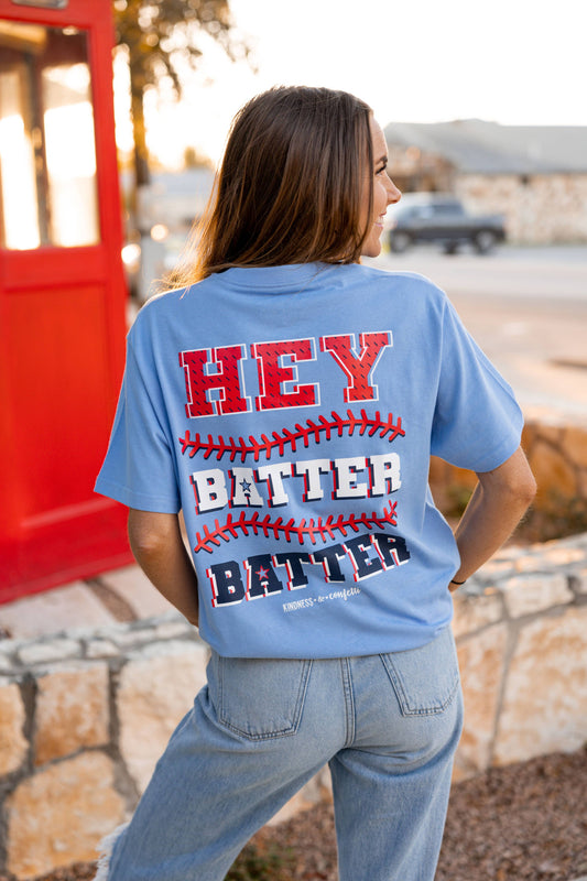 Hey Batter Batter - Short Sleeve (Sky Blue)