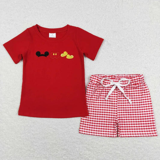 Mouse Embroidery Short Set