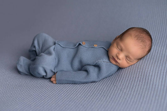 Knitted 2 Piece Set- Blue
